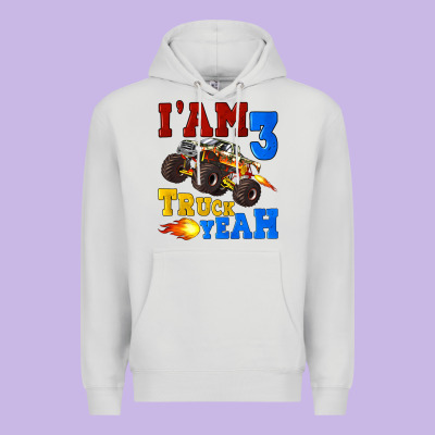 I'am Three Truck Yeah Premium Hoodie Designed By Artiststas