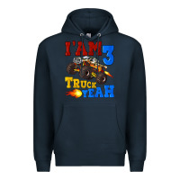 Navy i'am three truck yeah Premium Hoodie - Artiststas
