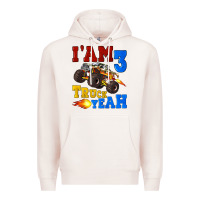 Pale Pink i'am three truck yeah Premium Hoodie - Artiststas