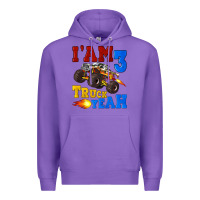 Purple i'am three truck yeah Premium Hoodie - Artiststas