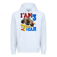 White i'am three truck yeah Premium Hoodie - Artiststas
