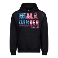 Black heal cancer with cancer ribbon Urban Hoodie - AdoDesignShop