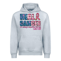 Heather Grey heal cancer with cancer ribbon Urban Hoodie - AdoDesignShop