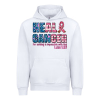 White heal cancer with cancer ribbon Urban Hoodie - AdoDesignShop