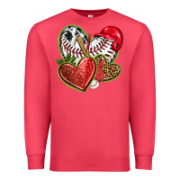 Cardinal baseball with strawberry hearts Premium Sweatshirt - texasbilliewilder