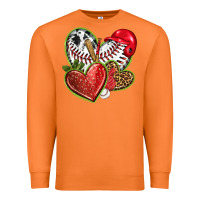 Carrot baseball with strawberry hearts Premium Sweatshirt - texasbilliewilder