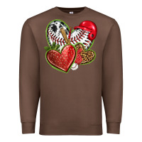 Chestnut baseball with strawberry hearts Premium Sweatshirt - texasbilliewilder