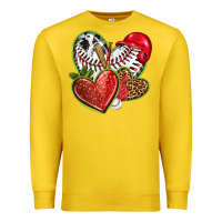 Lemon baseball with strawberry hearts Premium Sweatshirt - texasbilliewilder