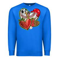 True Royal baseball with strawberry hearts Premium Sweatshirt - texasbilliewilder