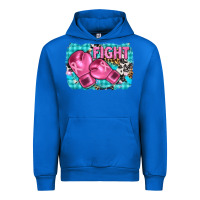 Cobalt fight with boxing gloves and cancer ribbon Urban Hoodie - AdoDesignShop