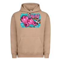Pigment Burro fight with boxing gloves and cancer ribbon Urban Hoodie - AdoDesignShop