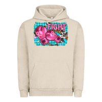 Pigment French Oak fight with boxing gloves and cancer ribbon Urban Hoodie - AdoDesignShop