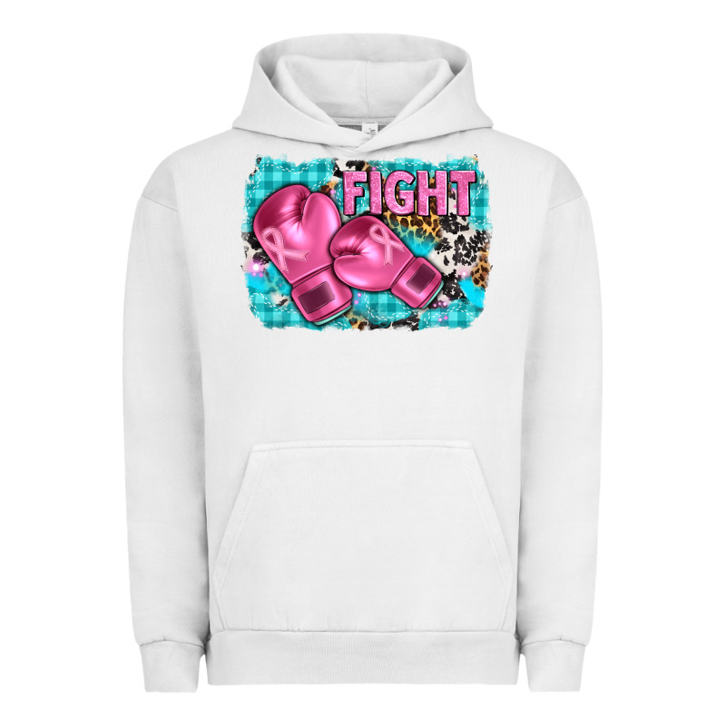 Fight With Boxing Gloves And Cancer Ribbon Urban Hoodie by AdoDesignShop | Teevron