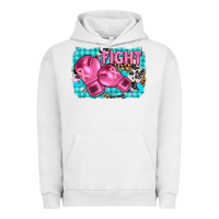 Pigment Lunar Rock fight with boxing gloves and cancer ribbon Urban Hoodie - AdoDesignShop