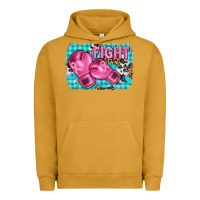 Pigment Peanut Butter fight with boxing gloves and cancer ribbon Urban Hoodie - AdoDesignShop