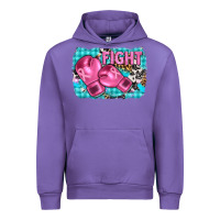 Tulip fight with boxing gloves and cancer ribbon Urban Hoodie - AdoDesignShop