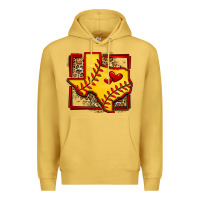 Antique Gold leopard softball texas map Premium Hoodie - Jasminsmagicworld