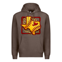 Coffee leopard softball texas map Premium Hoodie - Jasminsmagicworld