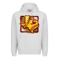 Dove Grey leopard softball texas map Premium Hoodie - Jasminsmagicworld