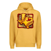 Mustard leopard softball texas map Premium Hoodie - Jasminsmagicworld