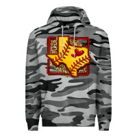 Slate Camo leopard softball texas map Premium Hoodie - Jasminsmagicworld