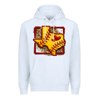 White leopard softball texas map Premium Hoodie - Jasminsmagicworld
