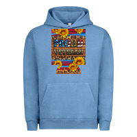 Pigment Pebble Blue proud veteran  12 oz regular can cooler Urban Hoodie - Artiststas