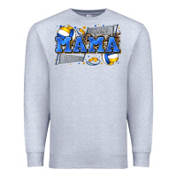 Heather Grey mama volleyball Premium Sweatshirt - Zillion Design Studio