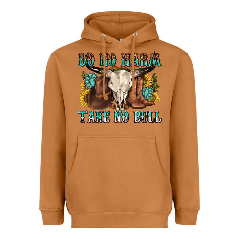 Do No Harm Take No Bull Western Heavyweight Hoodie by texasbilliewilder | Teevron
