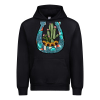 Black cactus horseshoe Urban Hoodie - JahusDesignShop