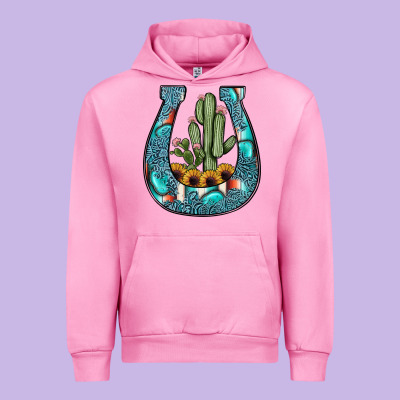 Cactus Horseshoe Urban Hoodie Designed By Jahusdesignshop