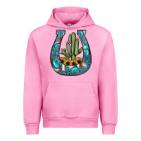 Fuchsia Pink cactus horseshoe Urban Hoodie - JahusDesignShop