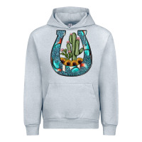 Heather Grey cactus horseshoe Urban Hoodie - JahusDesignShop