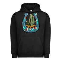 Pigment Black cactus horseshoe Urban Hoodie - JahusDesignShop