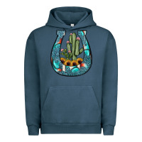 Pigment Midnight Navy cactus horseshoe Urban Hoodie - JahusDesignShop