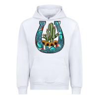 White cactus horseshoe Urban Hoodie - JahusDesignShop