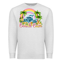 Oatmeal Heather beach bum Premium Sweatshirt - texasbilliewilder