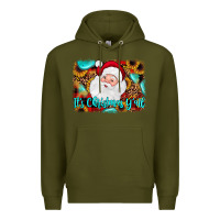 Army Green it's Christmas y'all background Premium Hoodie - JahusDesignShop