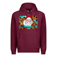 Burgundy it's Christmas y'all background Premium Hoodie - JahusDesignShop