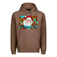 Chestnut it's Christmas y'all background Premium Hoodie - JahusDesignShop
