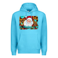Ocean Blue it's Christmas y'all background Premium Hoodie - JahusDesignShop