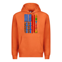 Carrot autism american flag Premium Hoodie - AdoDesignShop
