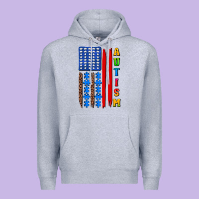 Autism American Flag Premium Hoodie Designed By Adodesignshop