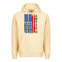 Pina Colada autism american flag Premium Hoodie - AdoDesignShop