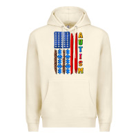 Sandshell autism american flag Premium Hoodie - AdoDesignShop