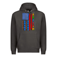 Smoke autism american flag Premium Hoodie - AdoDesignShop
