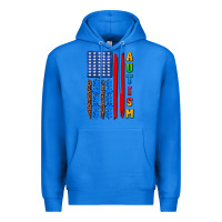 True Royal autism american flag Premium Hoodie - AdoDesignShop