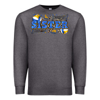 Charcoal Heather sister volleyball Premium Sweatshirt - Zillion Design Studio