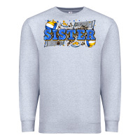 Heather Grey sister volleyball Premium Sweatshirt - Zillion Design Studio