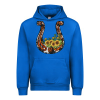 Cobalt horseshoe sunflower Urban Hoodie - JahusDesignShop
